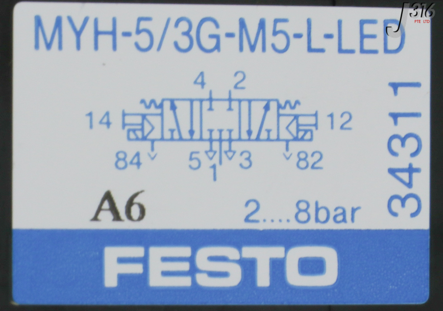 30708 FESTO MAGNETIC VALVE (NEW) MYH-5/3G-M5-L-LED | eBay